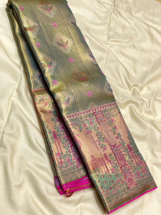 Kanchipuram Pure Silk Tissue Saree